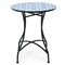 Patio Mosaic Bistro Round Table with Blue Floral Pattern